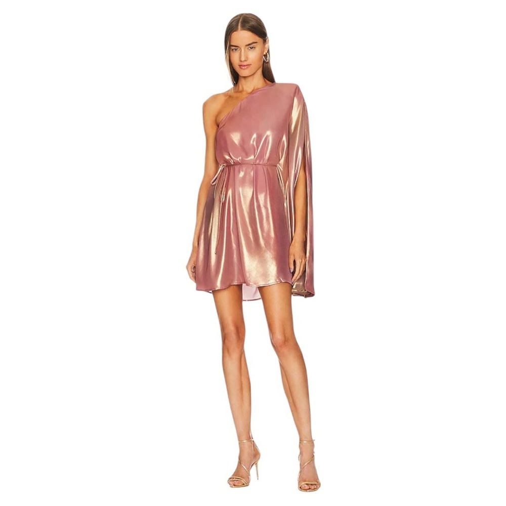 Michael Costello x Revolve  Vira Mini Dress in
Ombre Print